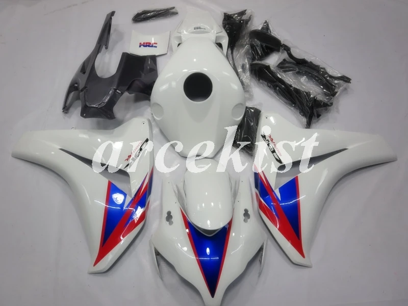 ABS литья под давлением мотоцикл обтекатели комплект Подходит для Honda CBR1000RR 08 09 10 11 2008-2011 набор кузова белый
