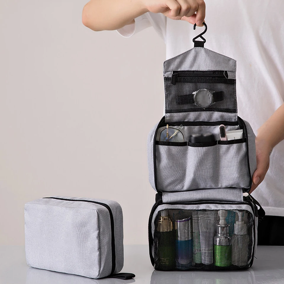 Portable Foldable Hanging Travel Toiletry Bag for Men and Women Makeup Bag Cosmetic Bag Bathroom And Shower Organizer For Female