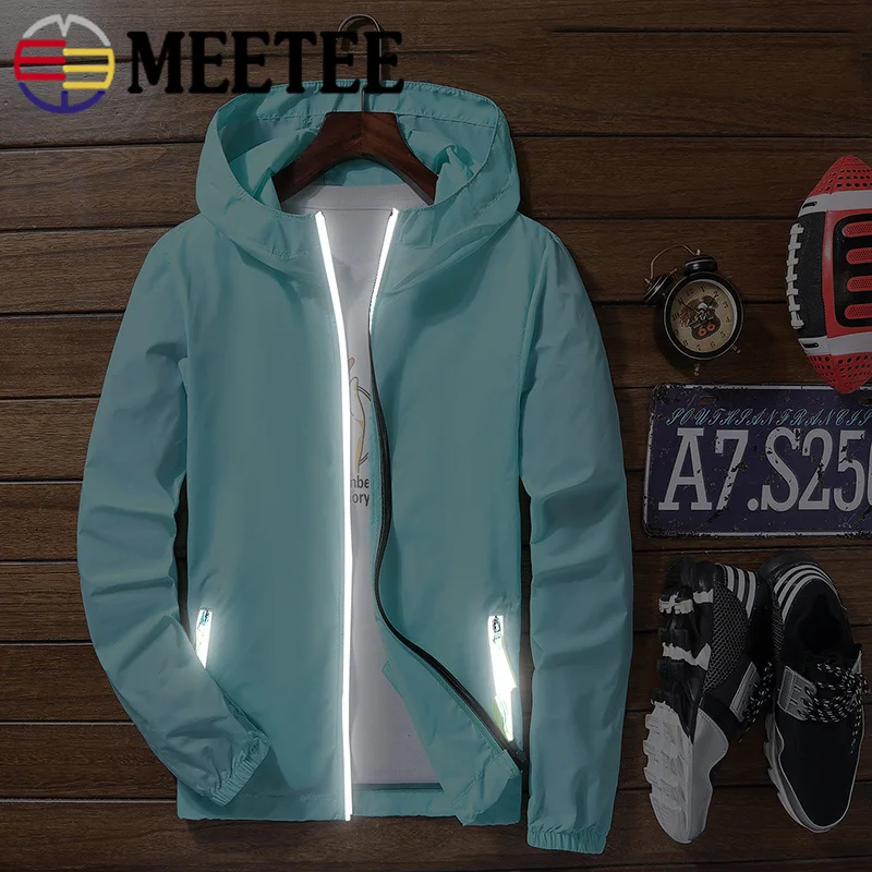 Meetee 5 # нейлоновые молнии Светоотражающие Водонепроницаемые 20 см закрытые 40 80