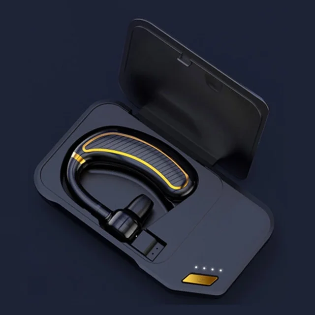 Gold Наушники-вкладыши без рук, наушники manos libres bluetooth para celular earpods чехол для наушников - Color: Gold