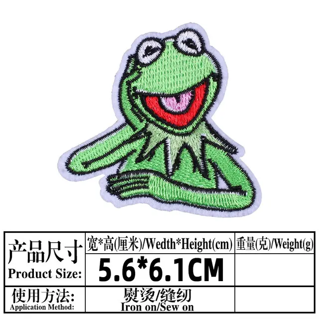 2021 Oeteldonk Emblem Frog Carnival for Netherland Emblems Full Embroidered Iron on Embroidery Patches for Clothing Applique F PE0418CT