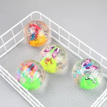 Детский Блестящий эластичный мяч большой размер игрушки милый детский мяч игры есть флэш эластичный унисекс