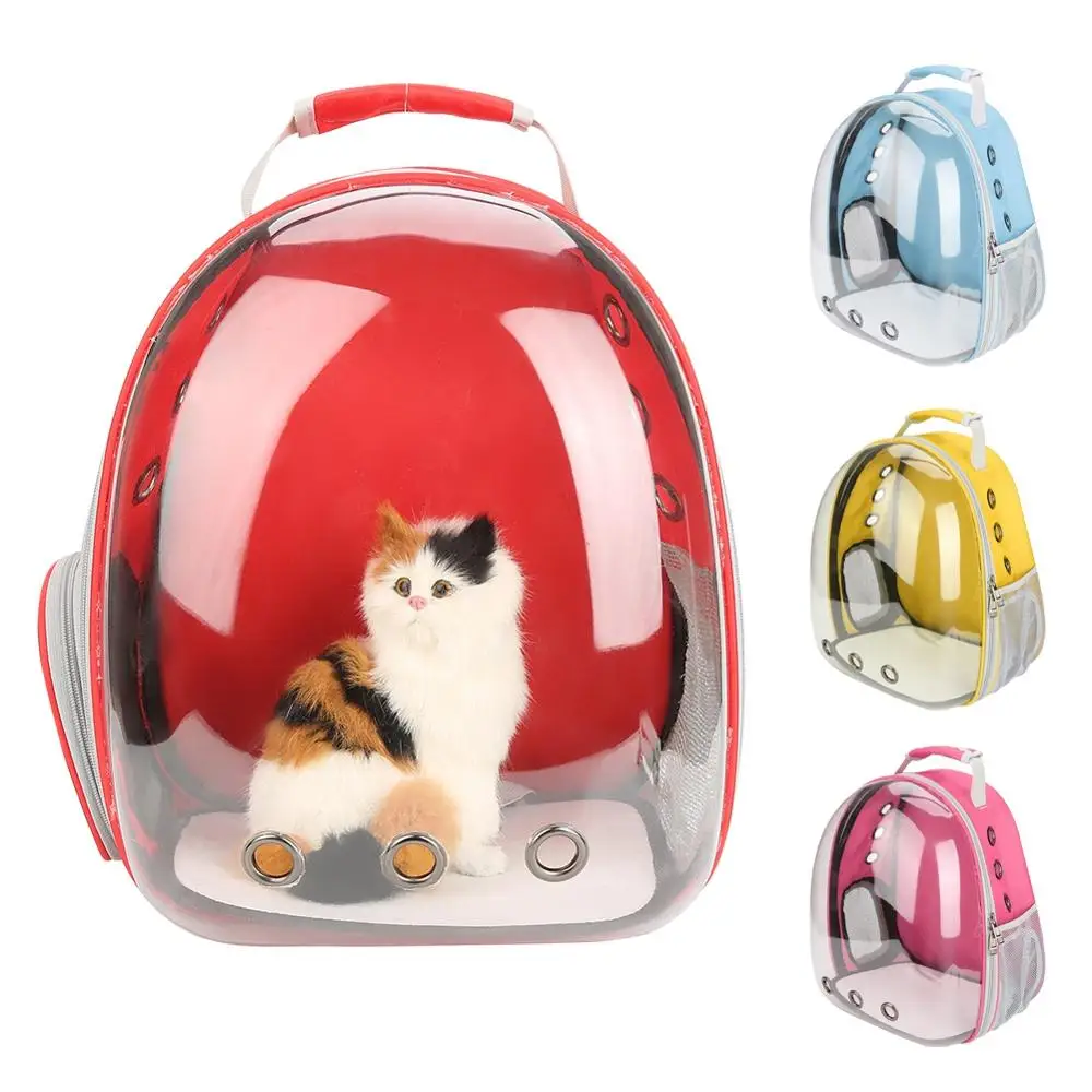 7 цветов дышащая маленькая переносная сумка для домашних животных портативный рюкзак для путешествий на открытом воздухе капсула для собак кошек прозрачная переносная клетка