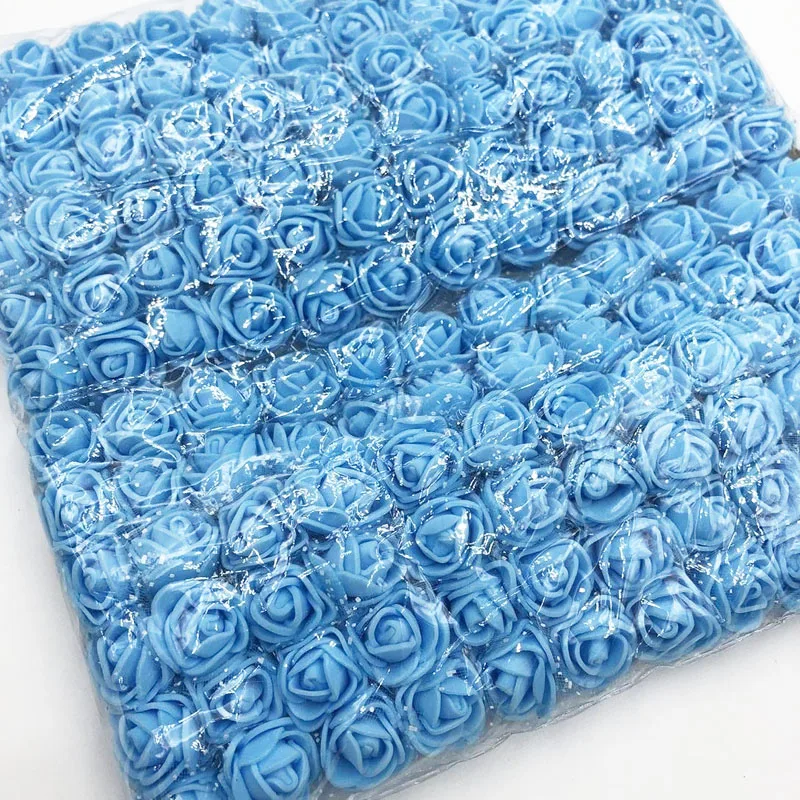 144 шт./лот 2 см пены Искусственный цветок розы Свадебное Оформление букета - Цвет: Color 10