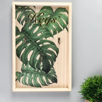 

Hooks decorative tree Palm leaves 29,5x19,8x7 cm 4566084