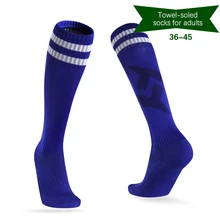 

3 Pairs/Men's Cycling Socks Men Cotton Cushion Striped Football Sports Socks Man Quality Wicking Comfort Breathable High Socks