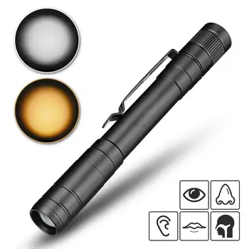 

First Aid LED Pen Light Flashlight Camping Torch Lamp Lantern Waterproof LED Bike Flash Light Aluminum