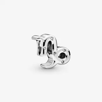 

Popular DIY 100% 925 Sterling Silver Sparkling Capricorn Zodiac Charm Silver fit Original Pandora Bracelets Jewelry Women Gift