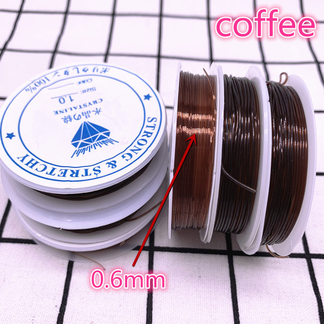 0.8 1.0mm Colourful Flexible Elastic Crystal Line Rope Cord for Jewelry Making Beading Bracelet Wire Fishing Thread Rope