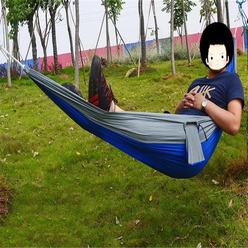Hammock Chair Dult Outdoor Backpacking Travel Survival Hunting Sleeping Bed Portable With 2 Straps 2 Carabiner
