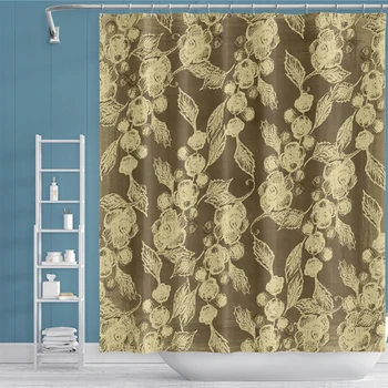 

Cassisy Fashion Oil Planting Shower Curtains Flower Prints For Bathroom Decor Waterproof Moisture-proof Bathroom With Hooks