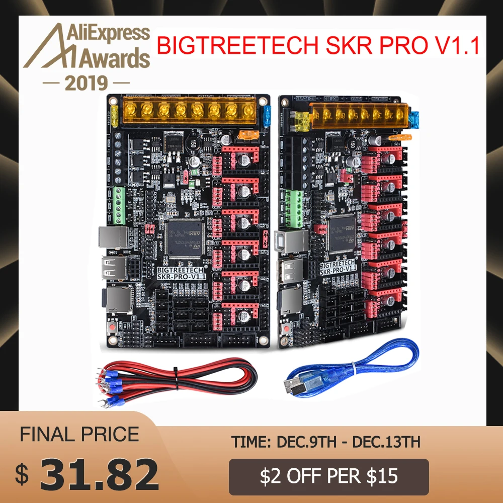 Buy BIGTREETECH SKR PRO V1.1 Control Board 32Bit VS SKR V1.3 Ramps 1.4 3D Printer Parts MKS GEN L For Ender 3 5 CR10 TMC2208 TMC2209