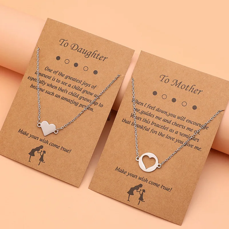 Charm Moon Sun Couple Necklace Stainless Steel Hollow Butterfly Heart Pendant Link Chain Necklace For Women Men Family Jewelry - Image 5