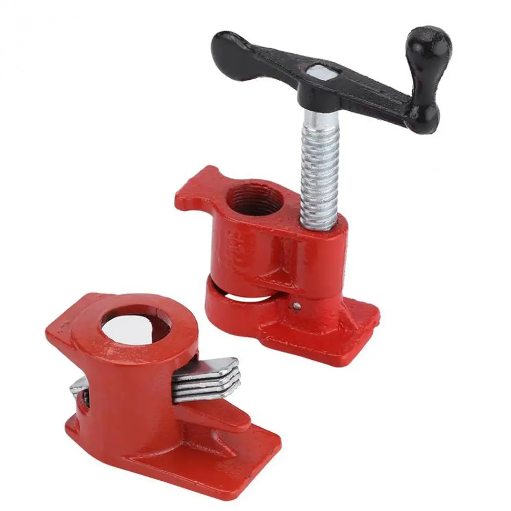 4 Pack 1/2" Wood Gluing Pipe Clamp Set Heavy Duty Woodworking Cast Iron 4 Pack 1/2" Wood Gluing Pipe Clamp Set Heavy Duty Woodworking Cast Iron