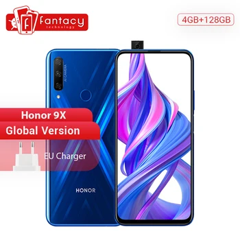 Перейти на Алиэкспресс и купить В наличии глобальная версия Honor 9X 4GB 128GB 48MP Triples камера смартфон 6,59 ''экран мобильный телефон Android 9 Google Play OTA