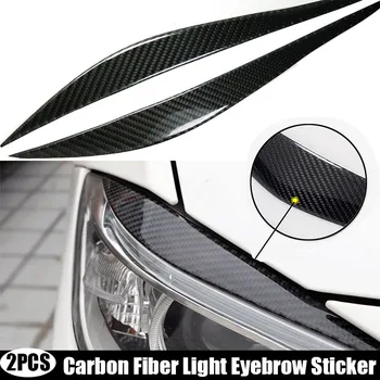 

2Pcs Carbon Fiber Upper Headlight Eye Brow Lids Cover For BMW F30 3-Series 2012-2017