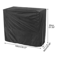 Outdoor Garden Yard Grill Dust Cover Protector Waterproof Barbecue Cover Anti Dust Rain Cover For Bbq Accessories Black 2