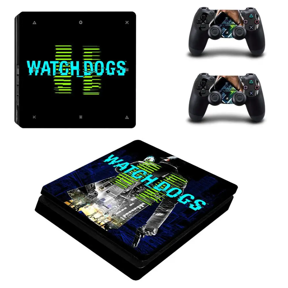 Watch Dogs PS4 тонкая кожа Стикеры наклейка покрытие из винила для Playstation 4 DuslShock консоли