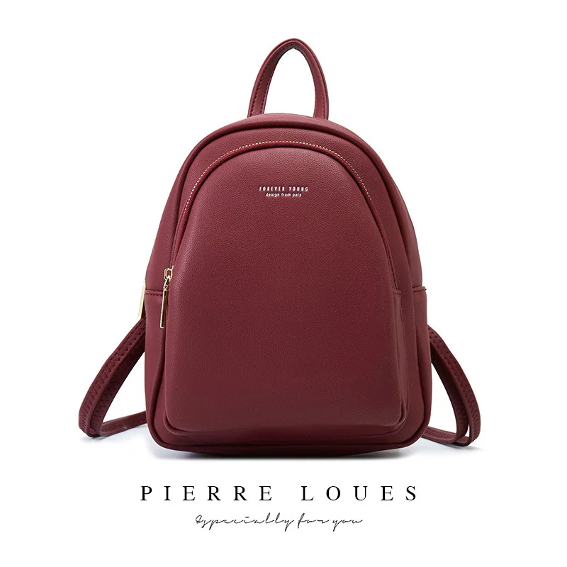 

Ins Girl New Leather Mini Backpack Multifunction Small Backpack Purse Designer Famous Brand Women Bags Lady Shoulder Bag Mochila