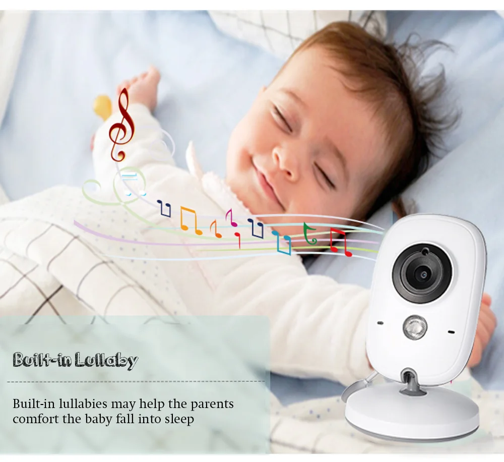 Цифровой 2,4G Видео детский монитор безопасности 3,2 дюймов мини-камера 2 способа аудио разговора ночного видения домашние детские мониторы