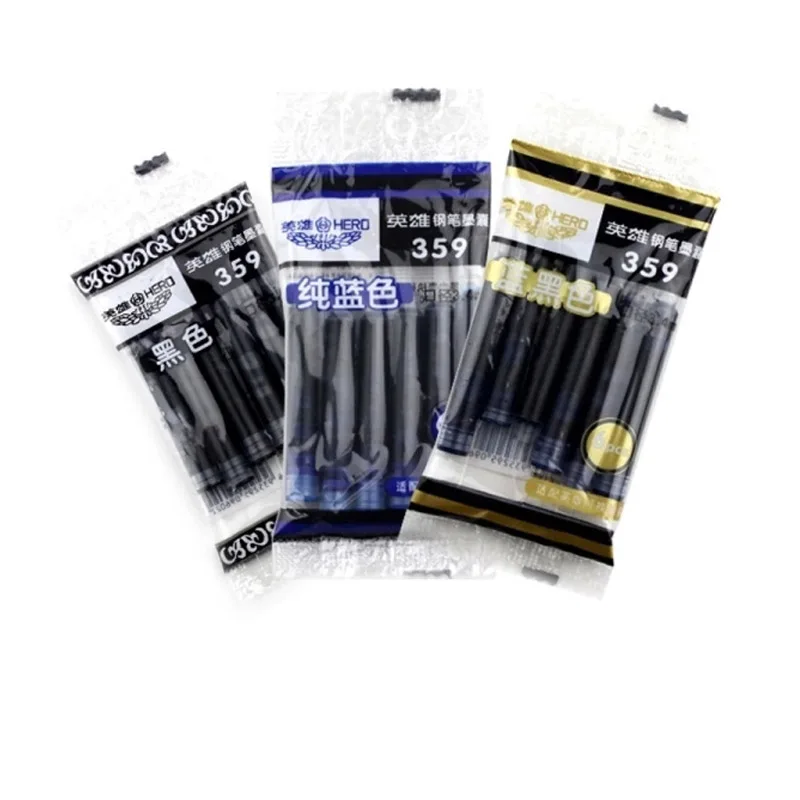 30 pieces Portable Ink Cartridge Fountain Pen Refills Blue Black 3.4mm Caliber Refill Free Shipping | Канцтовары для офиса и