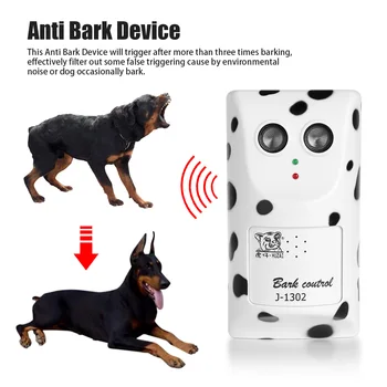 

Pet Dog Repeller Anti Barking Stop Bark Training Device Trainer LED Ultrasonic 3 In 1 Anti Barking Device Without Battery
