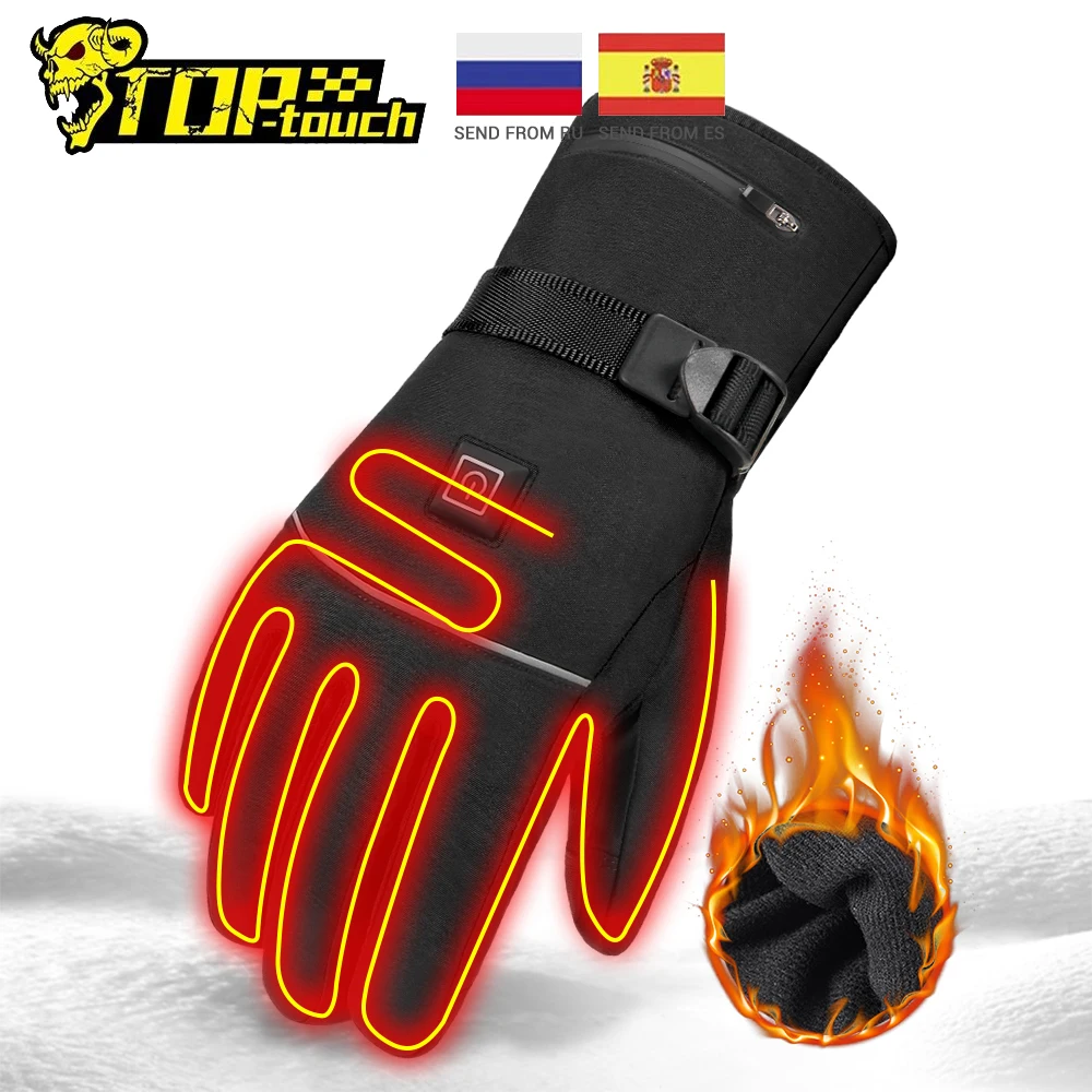 HEROBIKER водонепроницаемые мотоциклетные перчатки с подогревом Guantes Moto сенсорный экран на батарейках гоночные