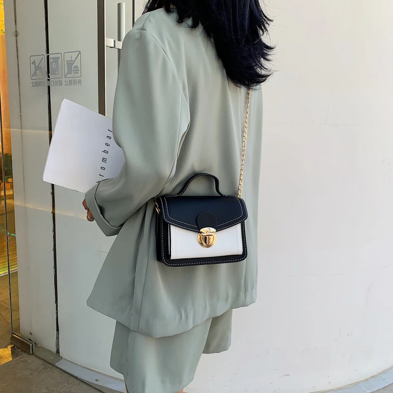 Tanie SWDF Crossbody torby dla kobiet 2020 moda proste ramię torba podróżna skórzane łańcuchy torba damska CrossBody torba