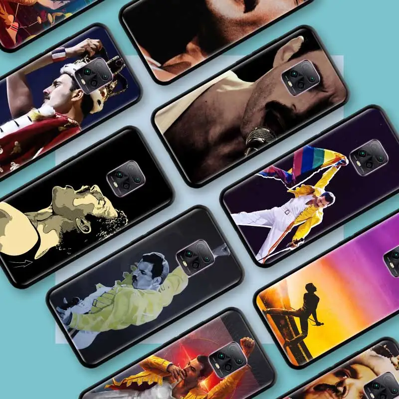 Black Tpu Capa For Xiaomi Redmi Note 8 9S 8T 9 7 10X 5G K30 Pro Zoom 7A 8A K30i Coque Phone Cases Freddie Mercury Queen Band Black Tpu Capa For Xiaomi Redmi Note 8 9S 8T 9 7 10X 5G K30 Pro Zoom 7A 8A K30i Coque Phone Cases Freddie Mercury Queen Band