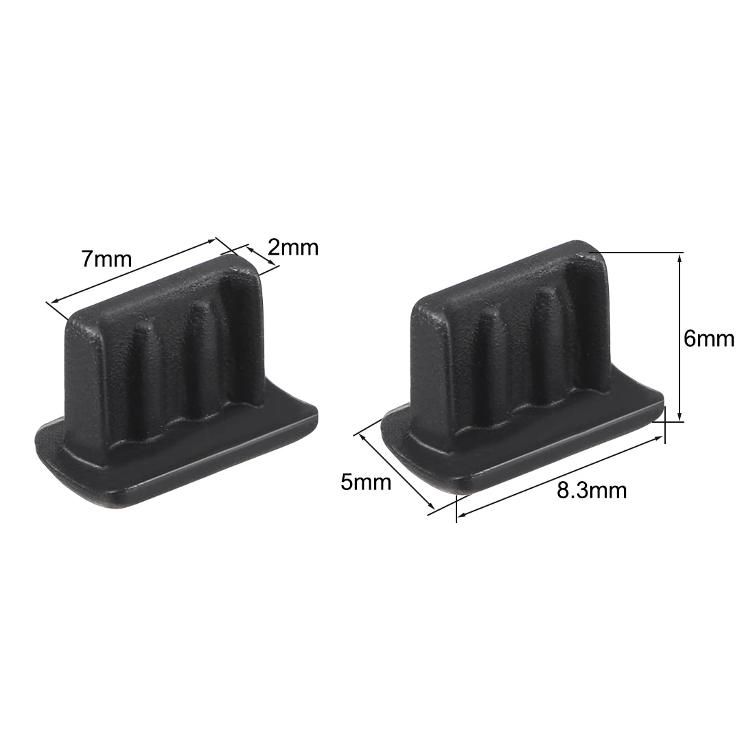 Silicone Mini USB Cap Port Cover Anti Dust Protector 7x2mm Dust Plug Silicone Anti-dust Stopper 20pcs