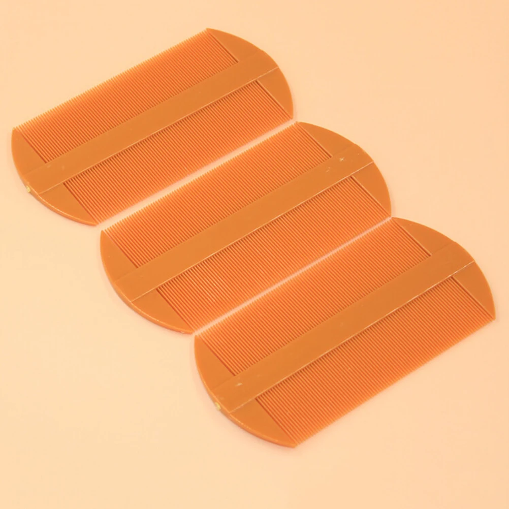

2 Pcs/lot Plastic Double Sided Nit Fine Tooth Combs for Head Lice Dectection Comb Kids Pet Flea Use Wholesale