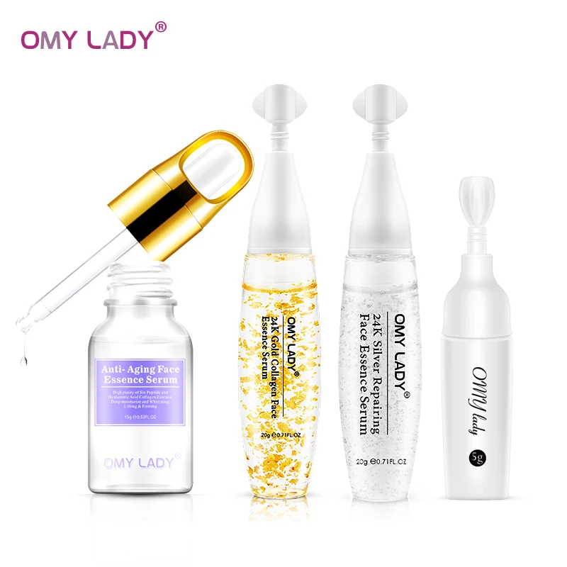 Крем для глаз OMY LADY коллагеновый крем + шесть пептидов 24K золото серебряная