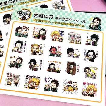 

1Sheets Demon Slayer: Kimetsu No Yaiba Anime Sticker Stickers PVC Graffiti Stickers Suitcase Luggage Guitar For Children Toys