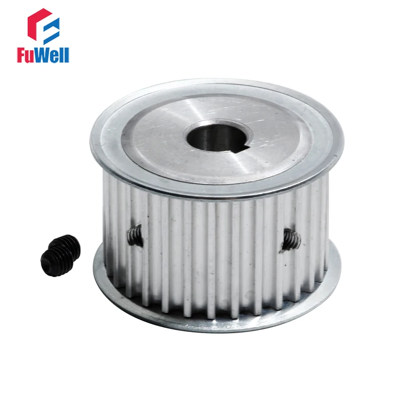 HTD5M 28T Timing Pulley 27mm Width Toothed Belt Pulley With Keyway 12