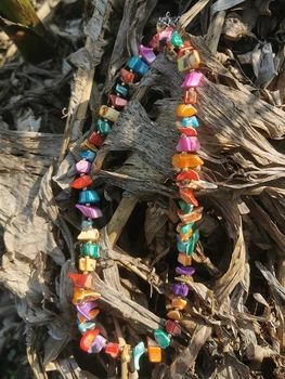 

Bohemian Crystal Beads Necklace For Women 2020 Long Knotted Resin Stone Necklaces Shell Necklace Sweater Chain Beach Jewelry