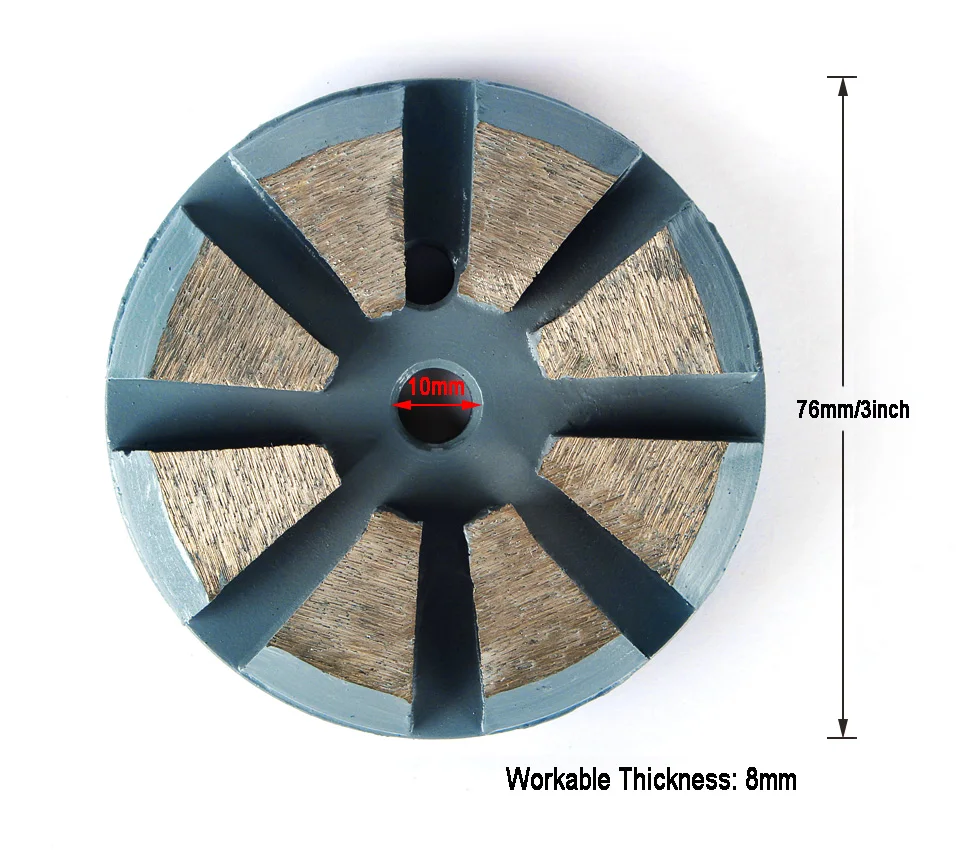 Z-LEAP " Алмазная Полировочная площадка для Бетонного Пола шлифовальный диск 8 сегментов 8 мм толстое абразивное колесо Металл Бонд влажное использование для полировщика