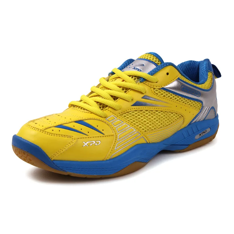 Мужская Профессиональная обувь для волейбола; женские дышащие Нескользящие кроссовки с гандболом; унисекс; мягкая спортивная обувь для тенниса - Цвет: Цвет: желтый
