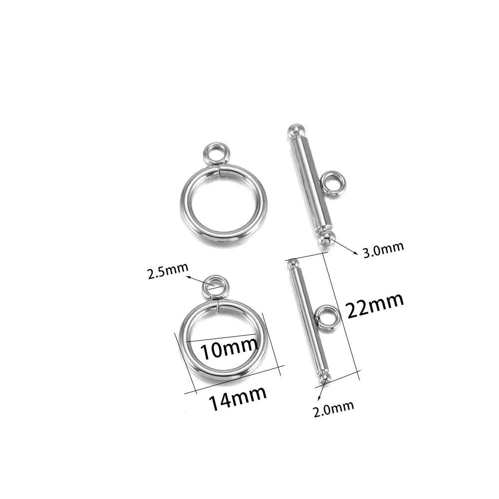 12 Set Fermagli A Levetta PandaHall - Acciaio Inox 304 Per Bracciali E Collane - Foto 7