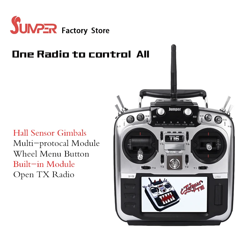 Jumper T16 Pro Hall Gimbal с открытым исходным кодом мультипротокол радио передатчик JP4 in 1