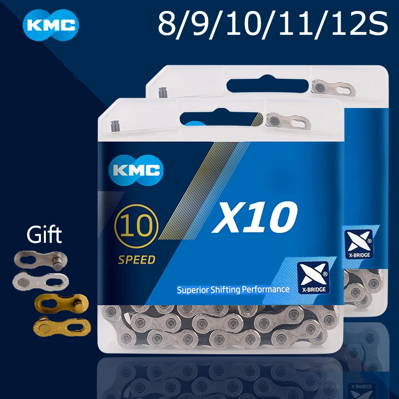 

KMC Bike Chain8/9/10/11/12 speed Bicycle Chain MTB Cassette Chain Cycling 116/118 Links Fits Shimano SRAM CASSTTE