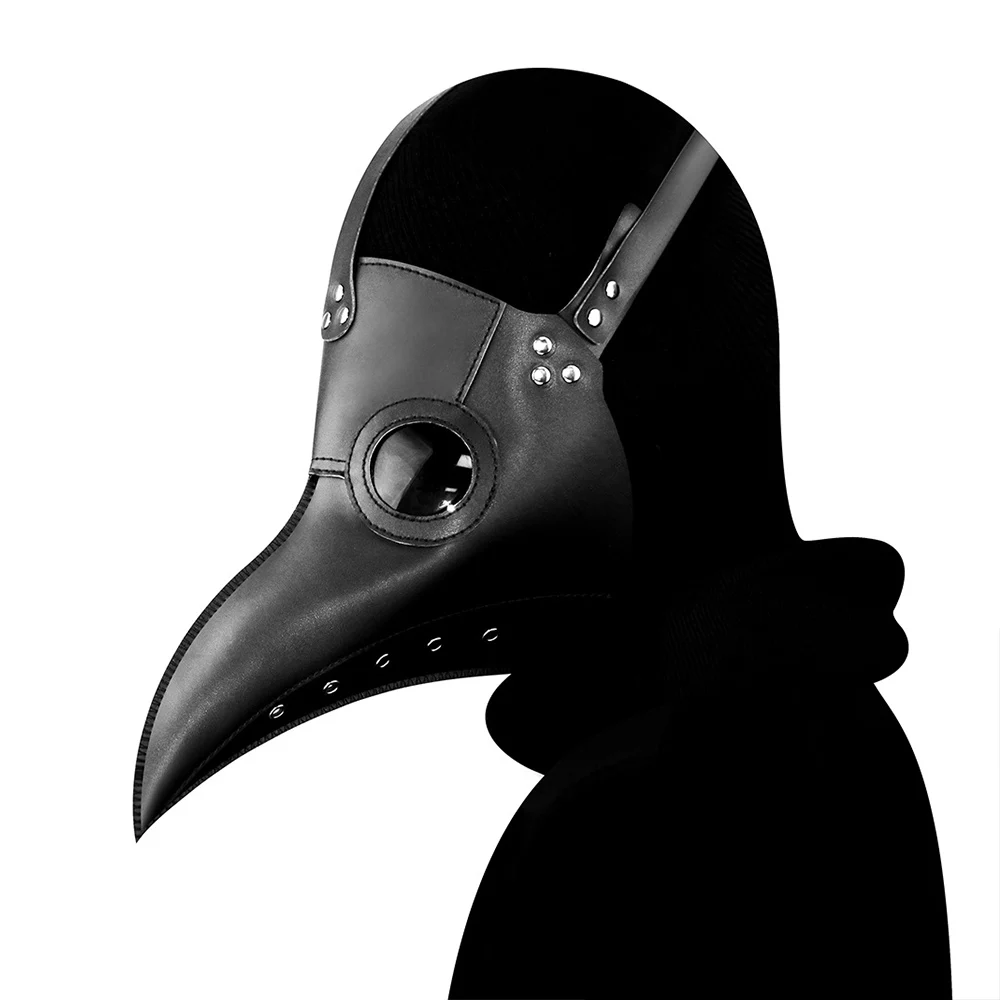Маска на Хэллоуин в стиле ретро рок, кожа, стимпанк, темный чума, клюв, длинный нос, птица, забавная маска для косплея, маскарада, танцевальной вечеринки