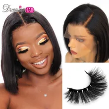13x6 короткий Боб Синтетические волосы на кружеве парики из натуральных волос прямые волосы Синтетические волосы на кружеве al парик бразильский Волосы remy парик «пучок» парик для черных Для женщин 180