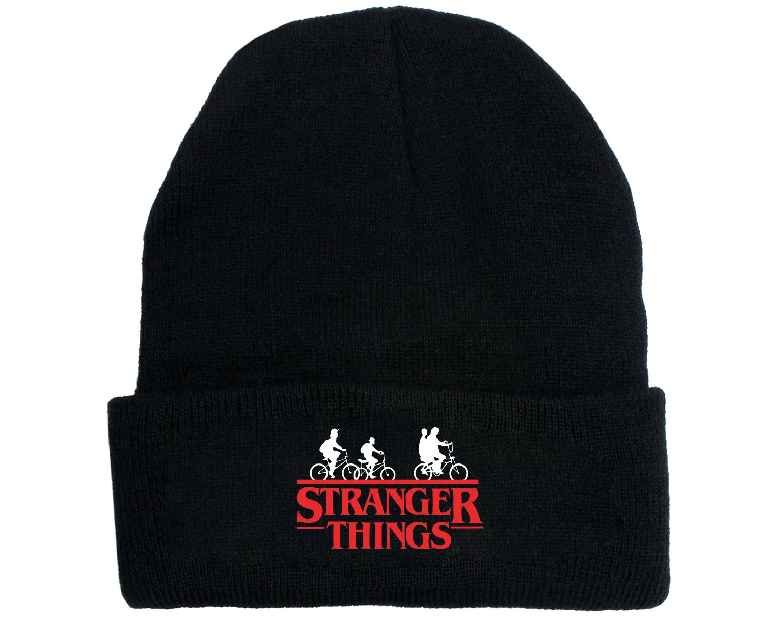 

Stranger Things Hat Cosplay Props Unisex Winter Dustin Black Knit Cap Hats Warm hat