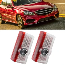Lampe LED décorative pour portière de voiture, 2 pièces, pour Mercedes Benz E A B C G classe E220 E400 A180 B260 C200ML300 G500 GLA, Logo de bienvenue