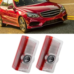 Lampe LED décorative pour portière de voiture, 2 pièces, pour Mercedes Benz E A B C G classe E220 E400 A180 B260 C200ML300 G500 GLA, Logo de bienvenue 