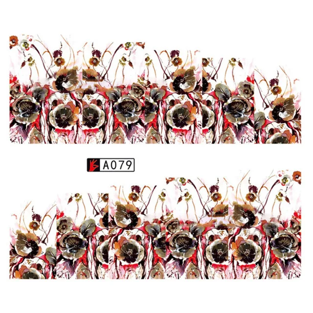 GAM BELLE 1pc Nail Flower Gel Polish Manicure Decals Nail Art Water Transfer Sticker Nail Sticker 5