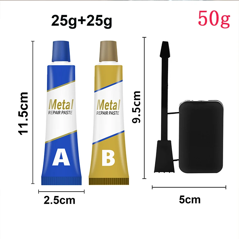 Metal Repair Magic AB Glue 100 Gram, Epoxy Glue Metal, Cold Weld Metal Repair, Crazy Glue Metal Adhesive Paste Heavy Duty, Metal Bonding Epoxy Putty