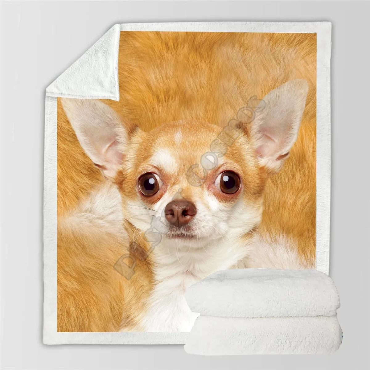 

Chihuahua Cozy Premium Fleece Blanket 3D All Over Printed Sherpa Blanket on Bed Home Textiles 01