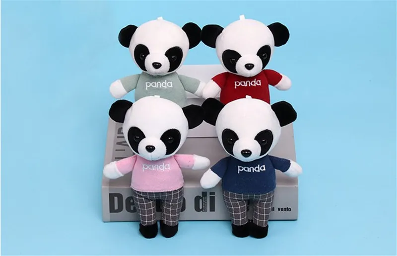 Новое поступление Панда плюшевая игрушечная Панда Мягкая кукла Panddent брелок Панда игрушка Рождественский подарок на год 12 шт./лот