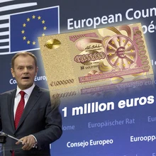 9 шт./лот поддельные деньги бумажные Банкноты евро Цены 24 к золотые банкноты подарок для мужчин Dropshipping2019